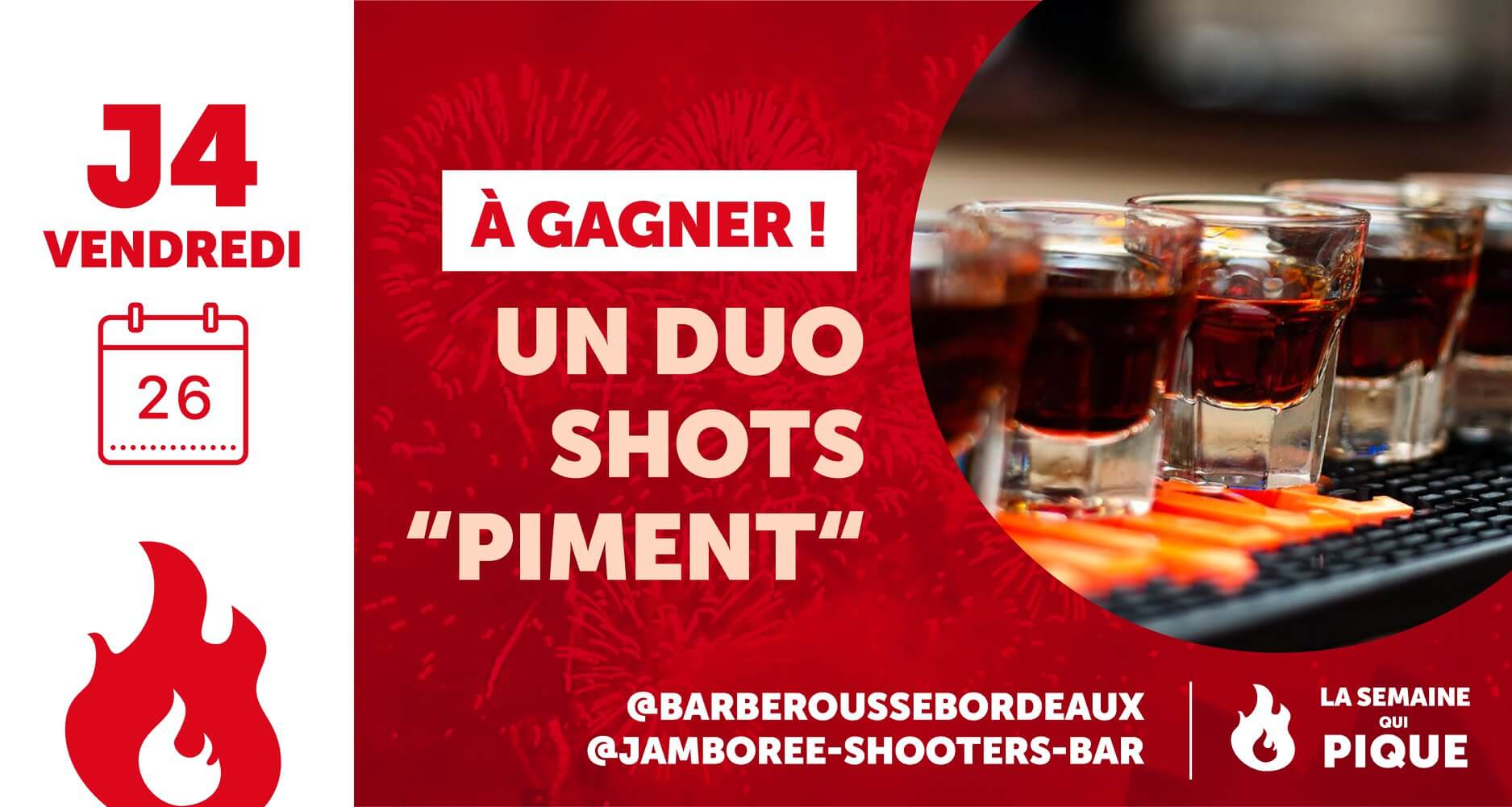Image article 🔥🌶️J4 - Concours final qui pique le gosier : 60 shooters piment à gagner ‼️🌶️🔥